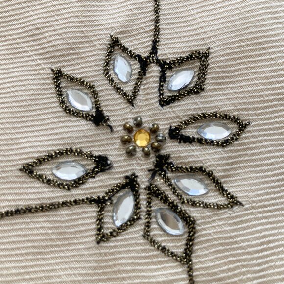 Lafayette 148 Linen & Silk Beaded Skirt - Picture 6 of 10